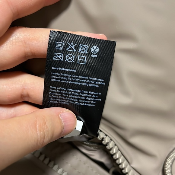 Rains taupe puffer coat sz xs xsmall worn once - Picture 6 of 6